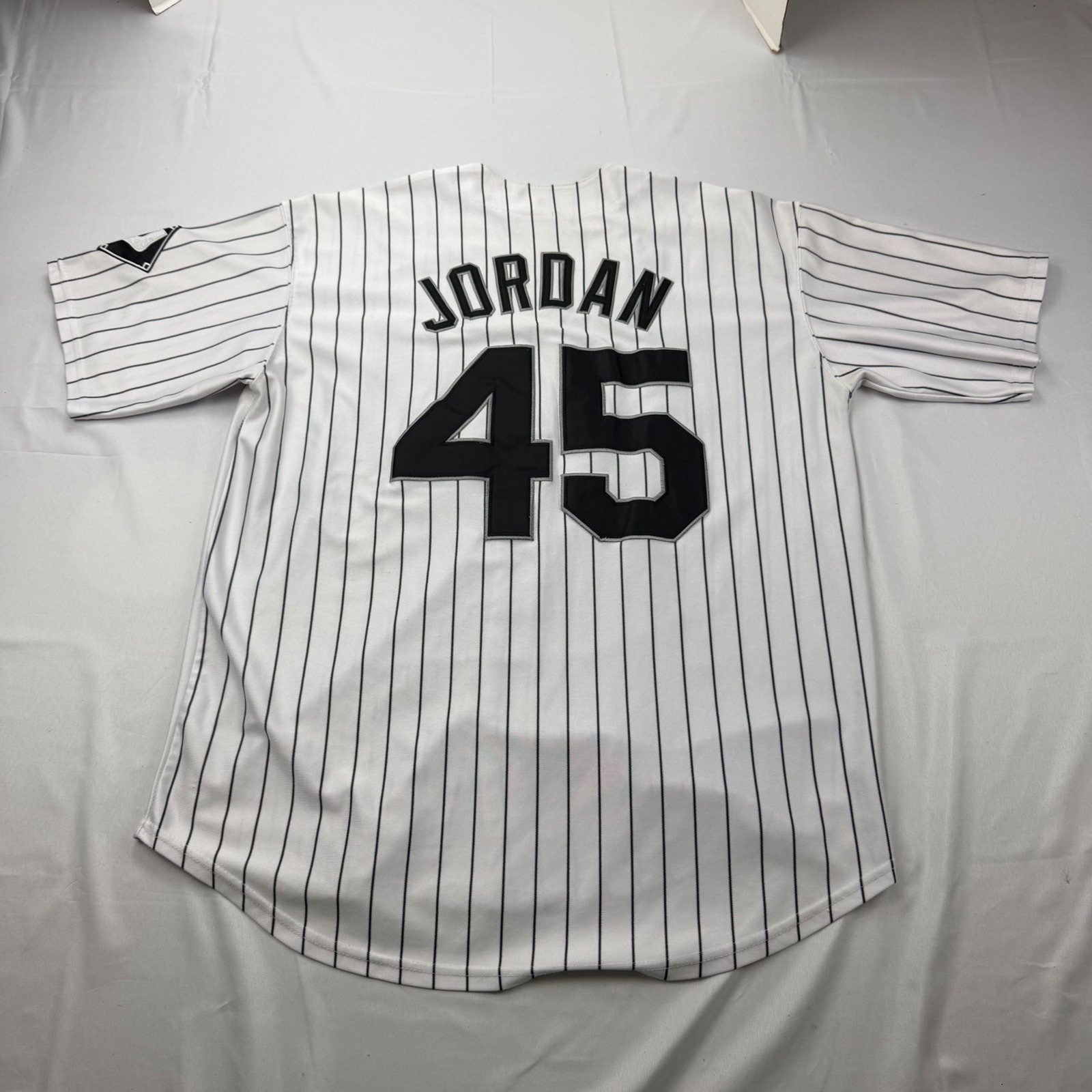 Kooy Baseball Jersey Mens Xxl White Michael Jordan 45 Birmingham Barons Pinstrip